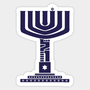 menorah Blue Sticker